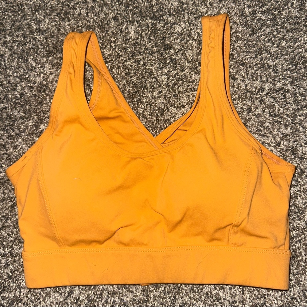 Vibrant Orange Sports Bra Size M